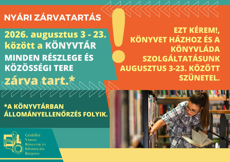 Nyári zárvatartás és extra kölcsönzés!