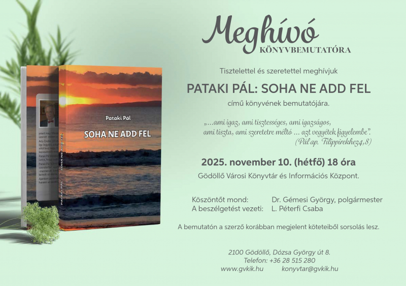 Pataki Pál könyvbemutató