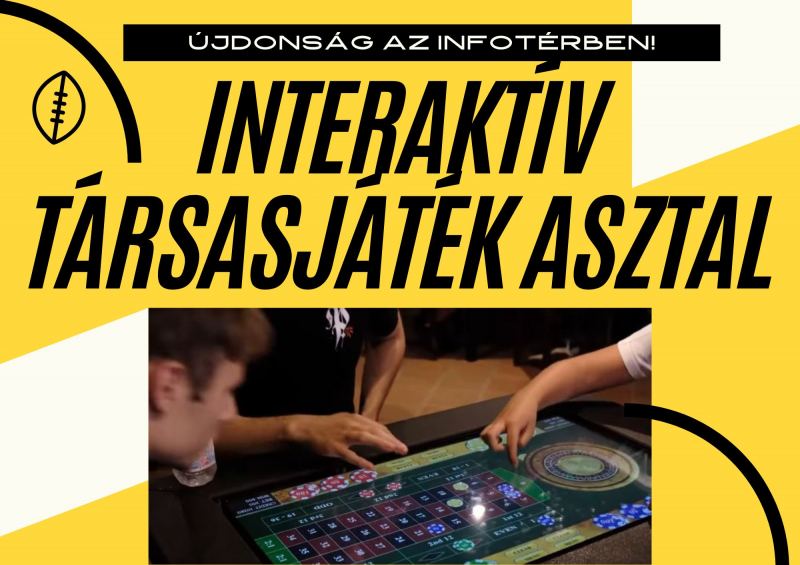 Újdonság! Interaktív társasjáték asztal