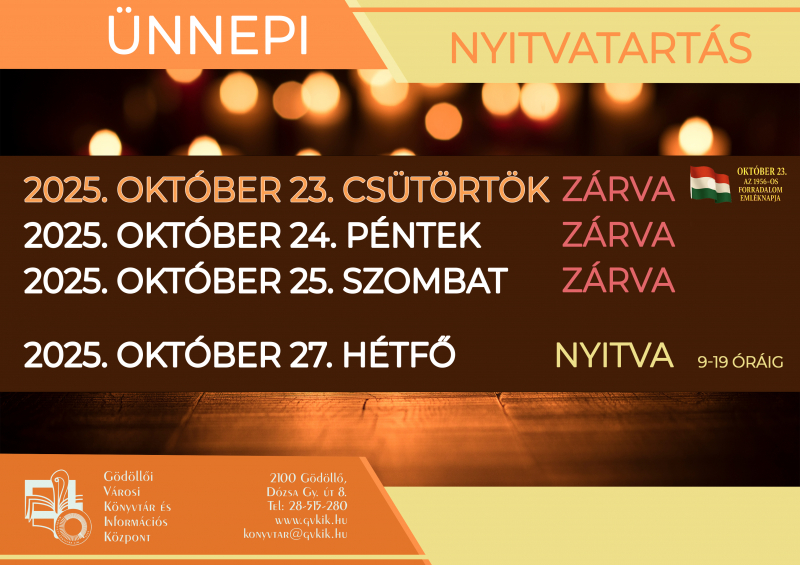 Ünnepi nyitvatartás