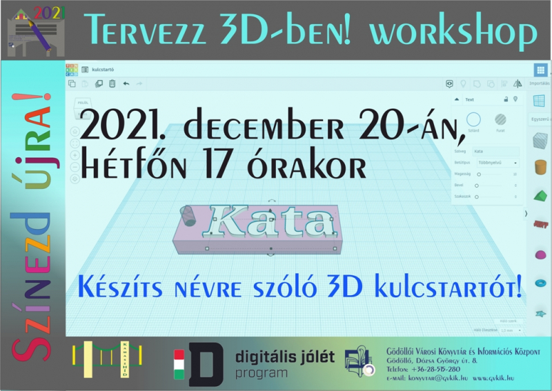 Tervezz 3D-ben! workshop
