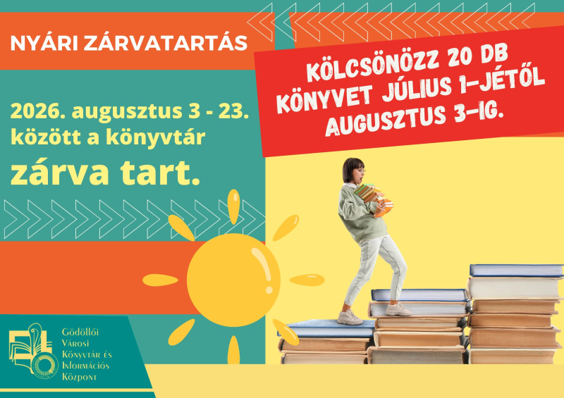 Nyári zárvatartás és extra kölcsönzés!