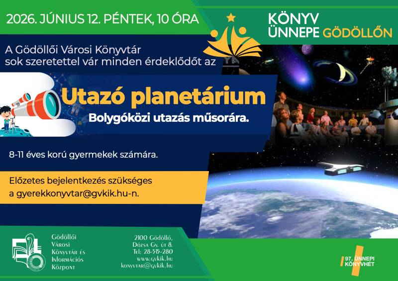 Könyv Ünnepe Gödöllőn: Utazó planetárium – Bolygóközi utazás